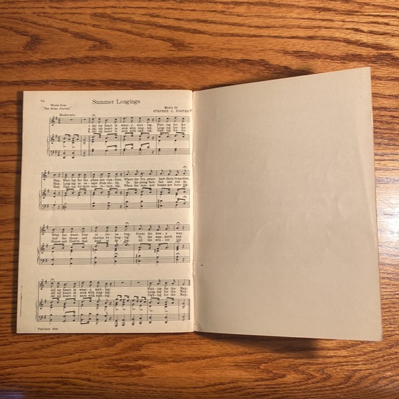 Vintage song Book. “Songs Of Stephen Foster” unique old book of songs. - Picture 8 of 11